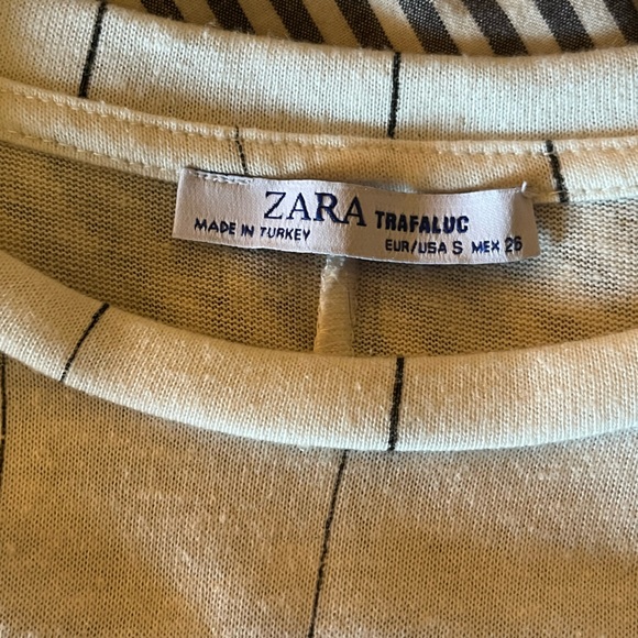 Zara Knit Pinstripe Midi Dress with Tie Belt. Size Small. - Picture 4 of 5